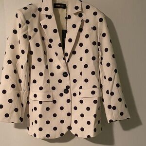Polka Dot Blazer - Black and White